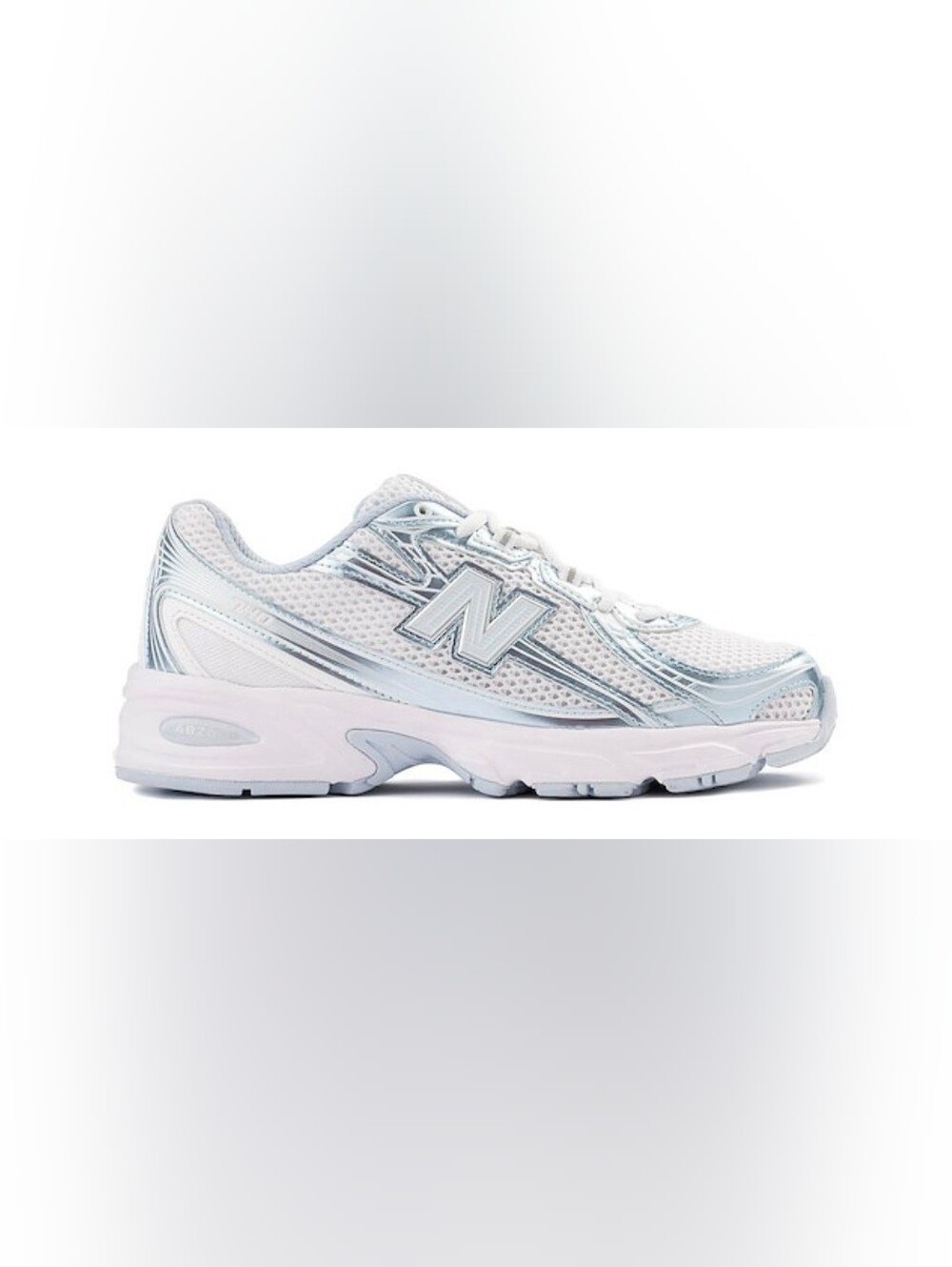 New Balance Women's Mesh Running Sneaker in Light Gray & Pale Blue